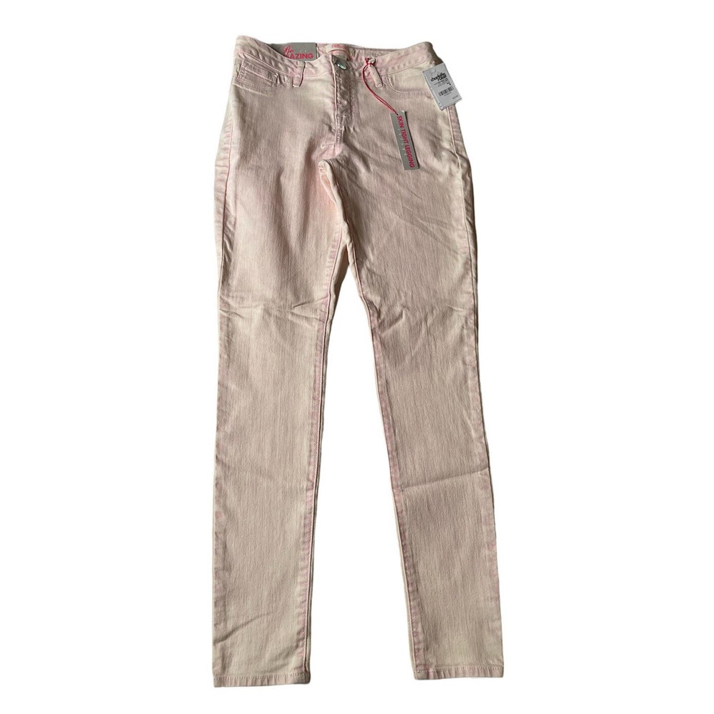 NEW Refuge Womens Skin Tight Pink Acid Wash Jeggings Stretch Skinny Jeans Size 8